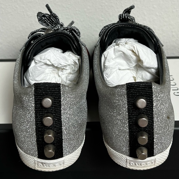 GUCCI Bambi sneaker/trainers silver glitter EU 36 1/2 - Picture 6 of 9